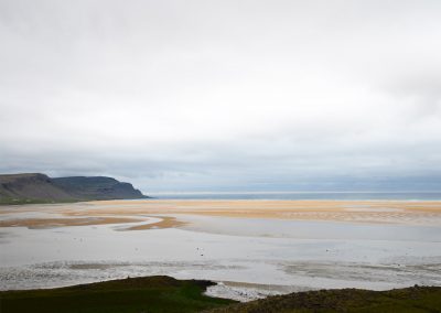 Unique Rauðasandur beach in Iceland